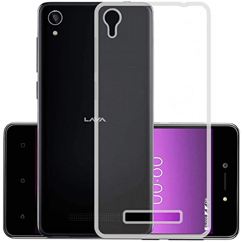 Image of COVERBLACK Rubber Silicone Back Cover for Lava Z50 - Transparent