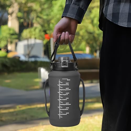 Botella de agua plegable de silicona 1.8 L vasos reutilizables ciclismo 3