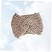 ARTSEWPLY Woolen Yarn Knitted Headband for Women Handmade Cross Hair Accessory Stylish Beige Hair Hoops and Comfortable Knit Headwrap for Fall and Fashion
