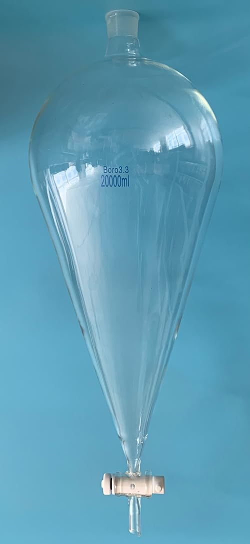 250ml Glass Conical Separatory Funnel with PTFE Stopcork