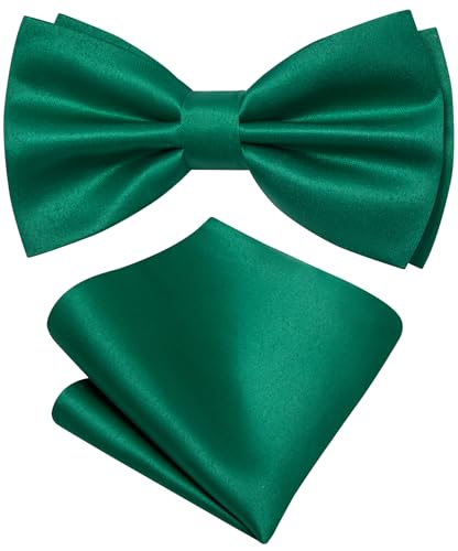 Image of YOHOWA Mens Bow Tie Set Paisley Coloful Pre-tied Bowties Adjustable with Handkerchief Cufflinks Wedding Prom Party