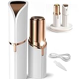 Depilador Facial Feminino Portátil Zero Incômodo com Luz LED Recarregável USB Removedor Pelos Batom Para Buço Sobrancelhas e Rosto com Precisão e Suavidade Sem Dor