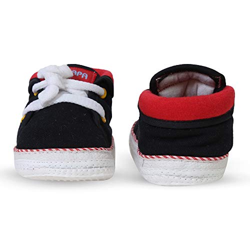 Image of Butterthief Unisex Baby Prewalking Shoes for Newborn Boys & Girls | Soft Sole Infant Bootie with Anti-Slip Bottom | Lightweight Cotton Footwear Early Walker Shoes (6-9 Months, 12 CM)