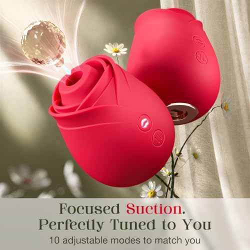 Image of MOOLIGIRL Rose Toy Vibrator with Thrusting Dildo, Adult Sex Toys for Women