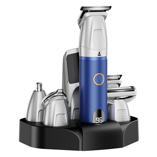 Image of boAt Slazer K100 Pro 15-in-1 Full Body Grooming Kit for Men, Fast-Charging Trimmer, IPX6, 200-Min Runtime, 6 Magnetic Blades, Stainless Steel+Ceramic Blades, Travel Lock & Display (Marine Blue)