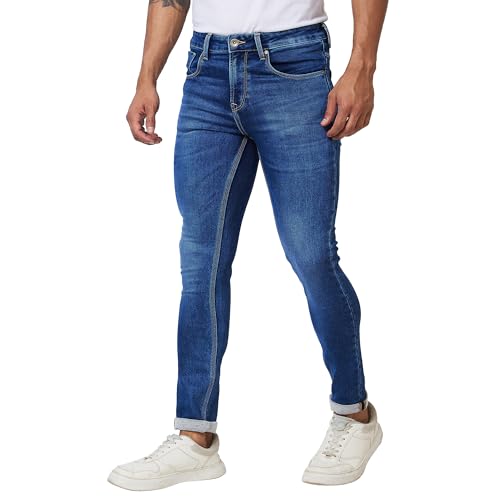 Image of Spykar Men's Skinny Fit Low-Rise Casual Jeans