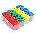 Mega Pack Of 12 Double Hole Oval Shaped Pencil Sharpener With Cover And Receptacle - Comes In 4 Colors! By Mega Stationers