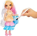 Rainbow High Watercolor & Create Fashion DIY Doll with Washable Watercolors + Tie-Dye Kit, Brown Eyes, Curled Hair, Bonus Top & Shoes. Color, Create, Play, Rinse and Repeat. Creative 4-12+