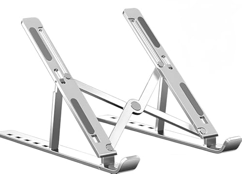 حامل لاب توب قابل للتعديل بستة مستويات يوضع على سطح المكتب ويوفر تهوية جيدة للاب من سيجين متوافق مع اجهزة اللاب والموبايل والتابلت وكيندل 10-15.6 بوصة