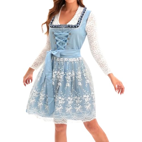 Robe Oktoberfest avec tablier aux finitions soignées pour célébration traditionnelle