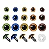BESTCYC 1Box(160pcs) 3Size 5Colors Threaded Shank Design Plastic Safety Eyes Craft Eyes with Washers for Crafts Amigurumi Stuffed Animals, Puppets Bears DIY Making Supplies #4