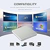 VikTck External CD DVD Drive USB C Ultra Slim Portable CD DVD Player Burner/Writer/Reader USB Superdrive Disc Duplicator for MacBook Pro/Air/Mac/M1/Laptop/Windows10 (Silver)