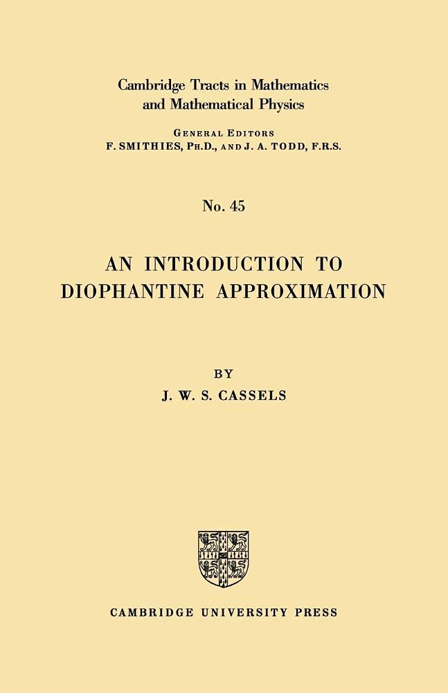 Diophant Approx by J. W. S. Cassels - 9780521045872