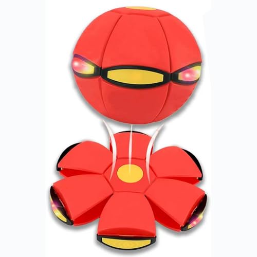 RWSEFK Magic Ball,Magic Bouncing Ball,Interactive Pop-Up Transform,Parent-Child Interaction，with 6 Light ((Red))