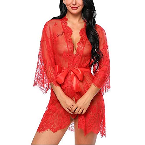 Chemise de nuit à manches longues pour une soirée lingerie sexy