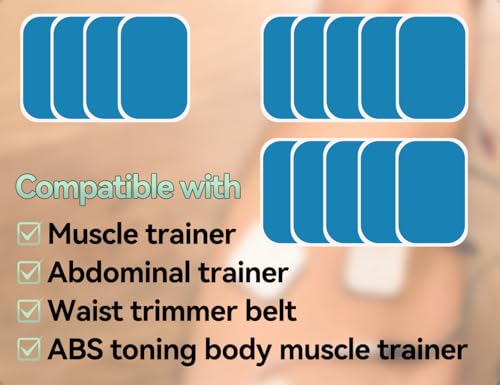 AOYEGIC 14 Stück Gel Pads,Hydrogel Pads,Muskelstimulator Elektrische Trainingsgerät Ersatzteile,Kompatibel mit EMS Bauchmuskeltrainer,Zuhause,Fitnessstudio,Massagesalons