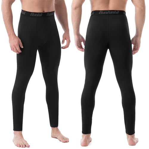 Runhit Men's Thermal Compression Pants Fleece Lined Sports Tights Athletic Leggings Base Layer Bottoms Cold Weather Gear2