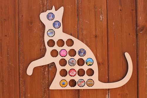Chat bière sur capsule tableau de bière décoration murale 50 x 30 cm 3 couleurs - 2