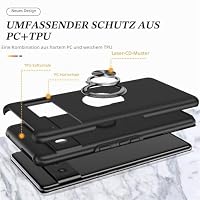 Dechyi hülle für Google Pixel 7 Pro (6.7") und 2 Stück Displayschutzfolie Handyhülle mit Ringhalterung stoßfest, Kratzfest strapazierfähig Schutzhülle Schwarz – Ansicht 3