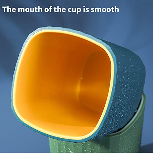 Cawein Tumbler Cup Toothbrush Cup 300Ml, Unforgettable Bathroom Toothbrush Holder Mouthwash Cup, Toothbrush Storage Box, Eco-Friendly Plastic Drink Cup, 3Pcs (3 Colors) (Blue & Fuchsia & Green) #TOP3