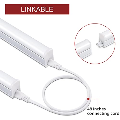 Kihung (8 Pack LED T5 3FT Tube Light Fixture, 15W, 1800lm, 6500K, 3 Foot Linkable LED Shop Light Tube, Ceiling, Workshop, Corded Electric with Built-in ON/Off Switch by Kihung - Used condition - Image 4