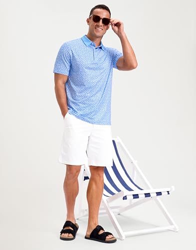 Image of Men's Golf Polo Shirts Dry Fit Performance Moisture Wicking Casual Print Golf Shirts for Men Breathable