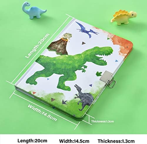 WERNNSAI Watercolor Dinosaur Journal for Boys - Luminous Notebook Gift for Kids School Travel Private Diary Hardcover A5 Lined Memos Writing Drawing Notepad with Lock and Keys (NL-Unicorn Notebook)