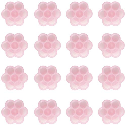 100 Pieces Eyelash Extension Glue Holder Grafting Eyelash Glue Cup Flower Shape Glue Cup Plastic Glue Pallet Pad Tattoo Pigment Cup Eyelash Beauty Tool Accessories, Pink