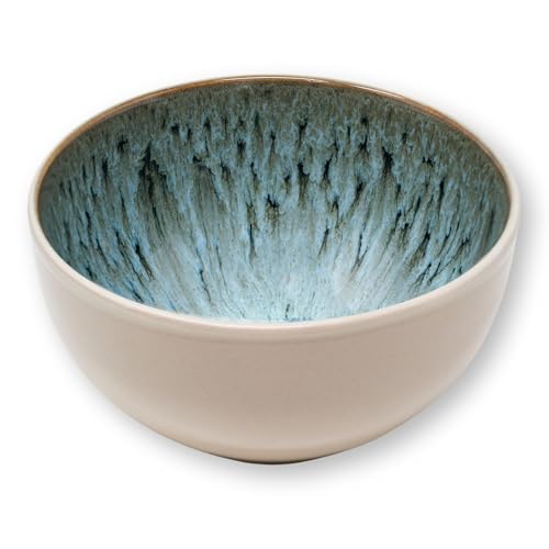 NAMAI - Set di 4 Ciotole Colazione, Stile Distintivo, 450 ML, Porcellana, Adatte in Lavastoviglie e Microonde, Ciotole Per Antipasti