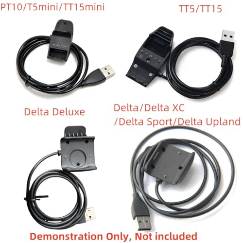 KELEFET Charging Clip Charger for Garmin TT15Mini T5Mini TB10 PT10 PT6 for Garmin Sport PRO Series 3/4-Inch Collar Strap for PT TTmini Series (b- Clip + USB Plug) - Thumbnail 2