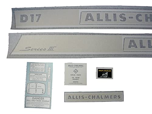 Allis Chalmers D17 Series III Gas - Vinyl Decal Set - DJS135