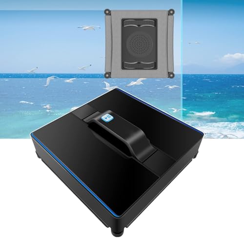 Robot lavavetri elettrico, strumenti quadrati for la pulizia dei vetri con aspirapolvere - Aspirazione elevata 2800 pa/Protezione spegnimento 30 minuti/Anticaduta/Avvio con un tasto, for finestre di p