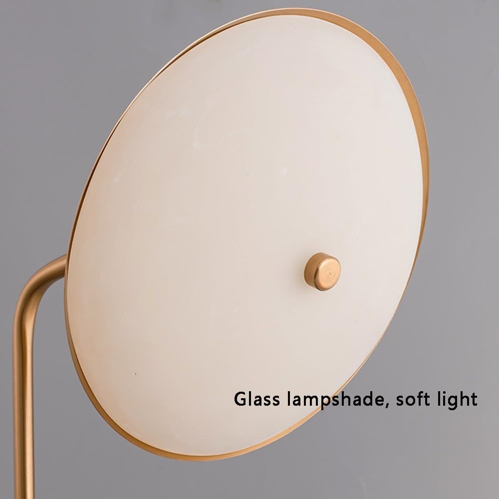 Lampa stołowa do nauki dla studentów z kloszem szklanym, do salonu