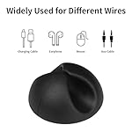 Cord Holder Cable Clips, 12PCS Black Adhesive Cord Organizer Charger Holder Wire Management Keeper for Nightstand, Desk, Office or Mouse - Image 3