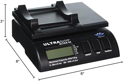 Miniatura 5 de My Weigh UltraShip - Báscula electrónica de 35 libras, color negro, azul