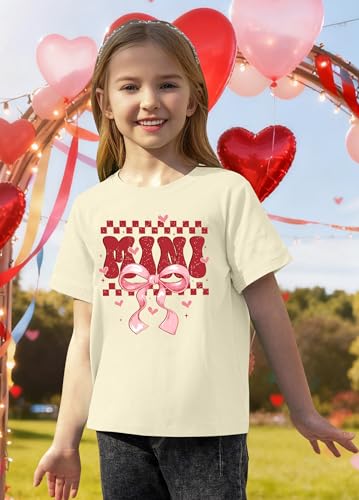 Image of Mommy and Me Valentines Day Shirts: Love Heart Tshirt Family Matching Outfits Mom and Girls Valentines Day Gifts