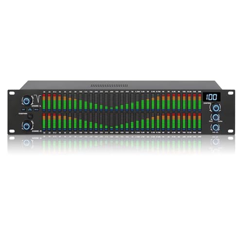 Égaliseur audio numérique contre les résonances de salle avec double sortie et écran LCD 2U