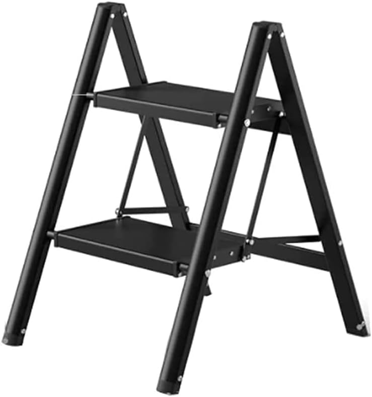VNABO Ladders 3 Step Ladder, Folding Step Stool with Wide Anti-Slip Pedal Aluminum Portable Ladder for Home and Kitchen Use 330lbs Capacity Household or Outdoor