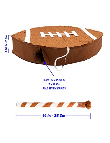Football Pinata For Birthday Party Decoration Traditional Mexican Fiesta Pinata Sports Themed Party Supplies With Stick Buster(15.55 X 11 X 2.75 In) #TOP2