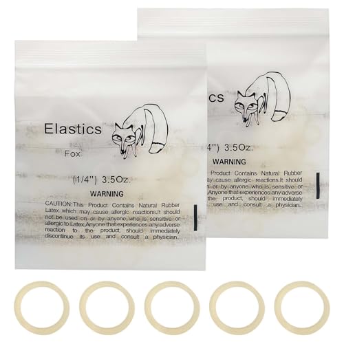Orthodontic Elastics Bands, 2 Packs Dental Elastic Latex Rubber Bands, Elastics Braces Teeth Accessory for Braces Great Dentist, Dreadlocks, Braids, Braces Teeth Gap (Fox 1/4") A7YKXPQ