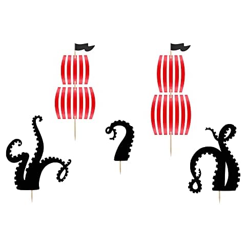 PartyDeco Pirate Cake Topper Set Cover