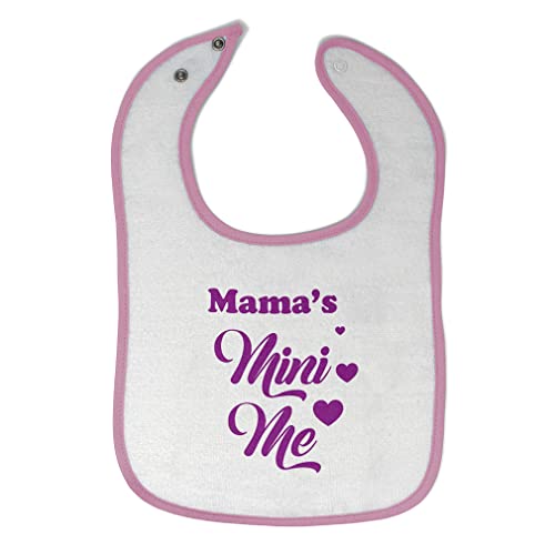 Toddler & Baby Bibs Burp Cloths Mom Mama's Mini Me Cotton Baby Items for Baby Girl & Boy White Soft Pink Design Only