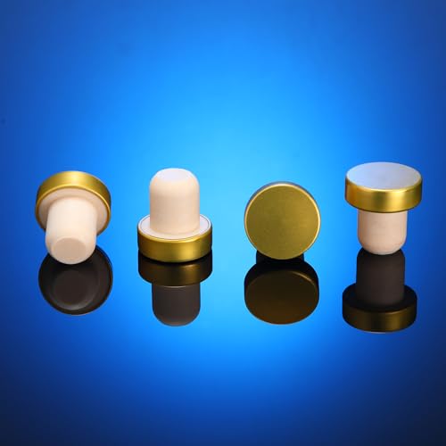 Yookeer T-shaped Stopper Cork Wine Bottle Stoppers Reusable Wine Sealing Plug for Beer Bottles DIY Craft(Gold,72 Pieces)