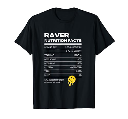 Raver, camiseta DJ House Techno Electro EDM Camiseta