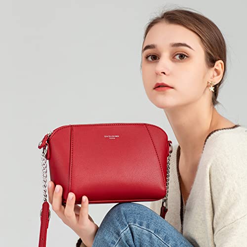 David Jones - Damska mała torba na ramię – damska torba na ramię ze skóry PU Messenger Crossbody Bag – łańcuszek torebka wieczorowa clutch pochette torba miejska z łańcuszkiem, modna elegancka , materiał: syntetyk, kolor: czarny