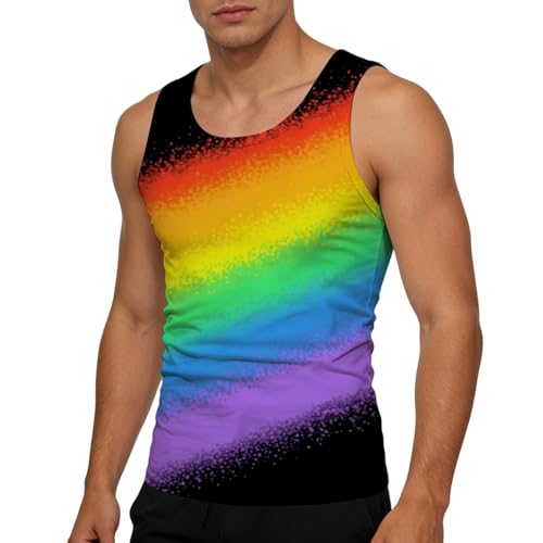Camiseta de tirantes LGBTQ transpirable chaleco muscular ligero para deporte
