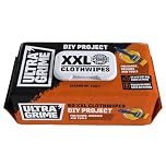 UltraGrime DIY Wet Wipes Multi-Purpose Heavy-Duty Cleaning Cloths For DIY, Paint Spills, Silicone, Oil & Adhesives - Multi-Surface Workshop, Tools, Hands & Equipment Cleaning XXL Cloths (Pack of 80)