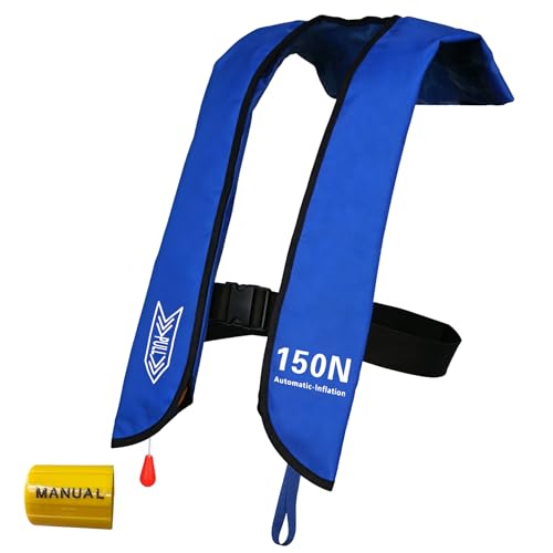 Image of Inflatable Life-Jacket for Adults| Life-Vest with Automatic /Manual Multifunctional Inflation-PFD| Lightweight & Compact Supports up to 300lbs for Kayaking Fishing Boating