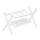 Relaxdays Kofferständer klappbar, 2er Set, Holz, H x B x T: 54 x 66 x 45 cm, 2 Ablagen, Kofferaufbewahrung Hotel, Natur