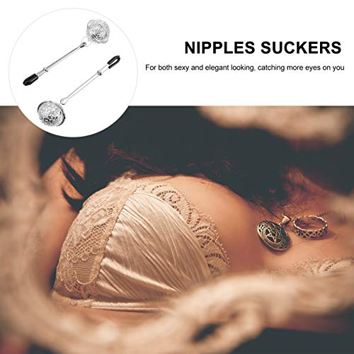 HEALLILY Anel de mamilo, aço inoxidável, pino pendurado, bico pequeno de sino, barra de mamilo, joia